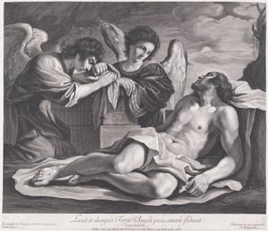 Anjos lamentando o Cristo morto, c. 1690-1720., c. 1690-1720. de Nicolas Pitau