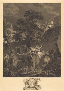 O rapto noturno de Nicolas Ponce after Pierre Antoine Baudouin