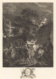 O rapto noturno de Nicolas Ponce after Pierre Antoine Baudouin