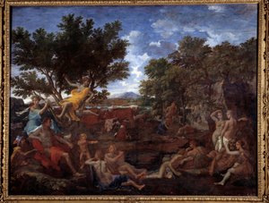 Apolo apaixonado por Daphne. Pintura de Nicolas Poussin de Nicolas Poussin