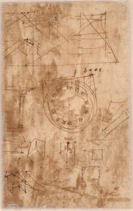 Rabiscos arquitectónicos (verso) de Nicolas Poussin