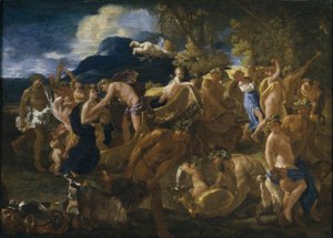 Bacanal ou Baco e Ariadne de Nicolas Poussin