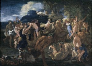 Bacanal ou Baco e Ariadne de Nicolas Poussin