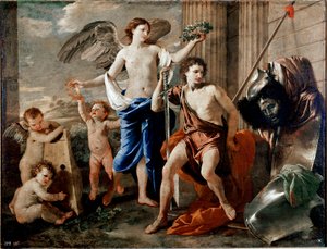 O triunfo de David. Pintura de Nicolas Poussin de Nicolas Poussin