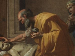 Extrema Unção, dos Sete Sacramentos, 1638-40 de Nicolas Poussin