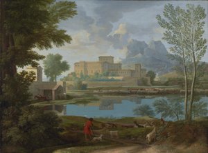 Paisagem com uma calma (Un Tem[p]s calme et serein) de Nicolas Poussin