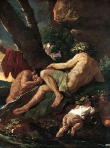 Lavagem de Midas na nascente do Pactolus de Nicolas Poussin