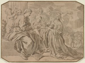 Casamento místico de Santa Catarina de Nicolas Poussin