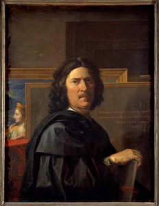 Auto-retrato aos 56 anos Pintura de Nicolas Poussin de Nicolas Poussin
