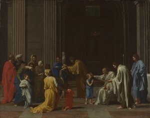 Sete sacramentos: confirmação, ca 1637-1640 de Nicolas Poussin