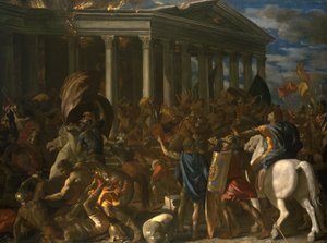 A destruição e o saque do templo de Jerusalém de Nicolas Poussin