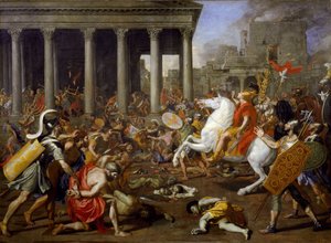 A destruição dos templos de Jerusalém por Tito de Nicolas Poussin