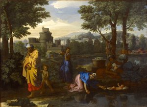 A Exposição de Moisés, 1654 de Nicolas Poussin