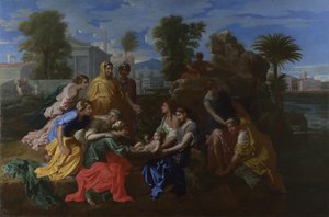 O Achado de Moisés, 1651 de Nicolas Poussin
