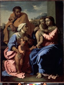 A Sagrada Família com João Batista e Santa Isabel de Nicolas Poussin