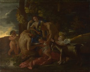 A Criação de Baco, ca. 1628-1629 de Nicolas Poussin