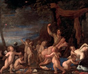 O Triunfo de Ovídio (óleo sobre tela) de Nicolas Poussin