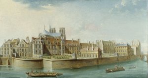 Le Cloître Notre-Dame, visto da Île Saint Louis (quai d