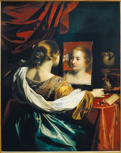 Vaidade, Mulher ao espelho (óleo sobre tela)