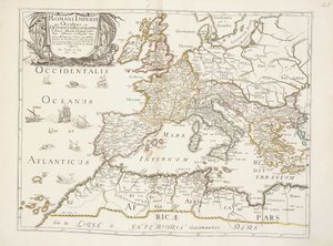 Mapa do Império Romano, c.1675-76 de Nicolas Sanson DAbbeville