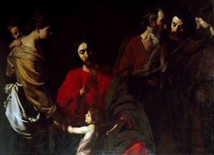 Cristo entre as crianças (óleo sobre tela)