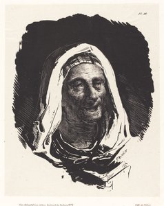 Cabeça de uma velha de Nicolas Toussaint Charlet