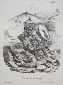 Esboços litográficos: é o fim do mundo! frontispício, 1824. de Nicolas Toussaint Charlet