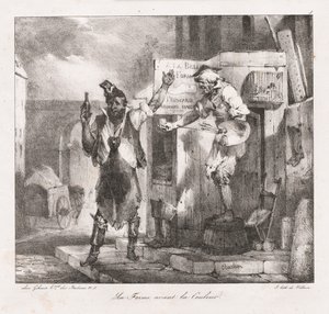 Esboços litográficos de Charlet: Formulário antes de Cor, 1823. de Nicolas Toussaint Charlet