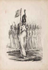 Trajes militares: mosquetões Sargent, guia geral, 1817-1818. de Nicolas Toussaint Charlet