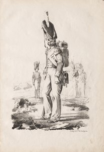 Trajes militares: Infantaria Sargent, 1817-18. de Nicolas Toussaint Charlet