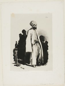 Standing Turk, placa onze de Ink Sketches de Charlet de Nicolas Toussaint Charlet