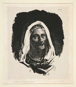 Cabeça de velha mulher de Nicolas Toussaint Charlet