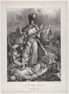 O soldado francês Le Soldat français, 1818. de Nicolas Toussaint Charlet