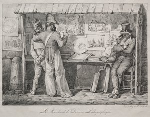 O negociante de litografia de Nicolas Toussaint Charlet