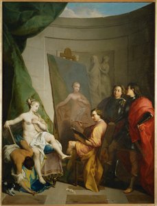Apeles pinta Campaspe, amante de Alexandre, o Grande, também chamado Amor Indiscreto ...