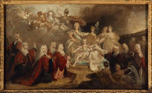 Alegoria do noivado de Luís XV com a Infanta Marie-Anne-Victoire de Espanha (1722), em 1722 (óleo sobre tela)