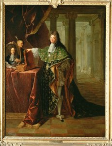Jean-Baptiste Colbert, marquês de Torcy, sobrinho do grande Colbert, ministro e diplomata ao serviço de Luís XIV ... (pintura sobre tela) de Nicolas de Largillière