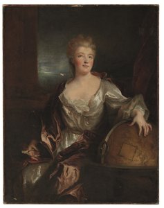 Retrato de Gabrielle-Émilie le Tonnelier de Breteuil, Marquise du Châtelet (óleo sobre tela) de Nicolas de Largillière
