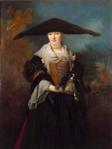 Retrato da bela pintura de Nicolas de Largilliere (1656-1746) 1703 Strasbourg, Musee des Beaux Arts. de Nicolas de Largillière