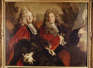 Retrato do vereador Hugues Desnots e do vereador Bouhet, eleito em 1702 de Nicolas de Largillière