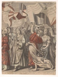 Procissão Triunfal de Cristo com Figuras do Antigo e do Novo Testamento (Parte Três) O triunfo de Jesus Cristo (título no objeto) de Nicolas de Larmessin (I)