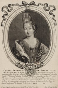 Gravura de Luísa Bénédicte de Bourbon (Duquesa do Maine), por Nicholas de Larmessin de Paris, cerca de 1690