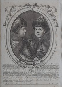 Os czares Ivan Alexeyevich e Peter Alexeyevich da Rússia