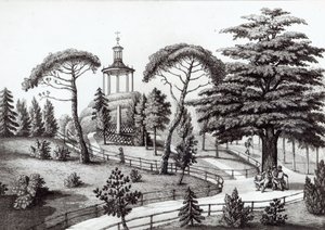 O labirinto do Jardin des Plantes, em Paris, gravado por Francois Aubertin (177383-1821) de Nicolas the Younger Huet