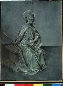 ""O Apóstolo Simão"" Aquarela e tinta de Nikolaus Alexander Mair von Landshut (1450-1510) 1496 Museu Pushkin, Moscou