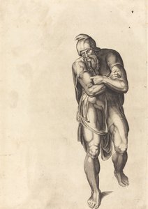 Striding Man de Nicolaus Beatrizet after Michelangelo