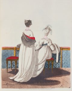 Vestidos da tarde da Galeria da Moda de Heideloff, início do século XIX