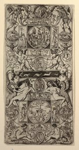 Painel Ornamental com Orfeu e o Julgamento de Paris de Nicoletto da Modena
