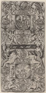 Painel Ornamental com Orfeu e o Julgamento de Paris de Nicoletto da Modena
