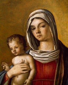 Madonna e Criança, Painel Central do Tríptico com Madonna e Criança, São Alberto e São Sebastião